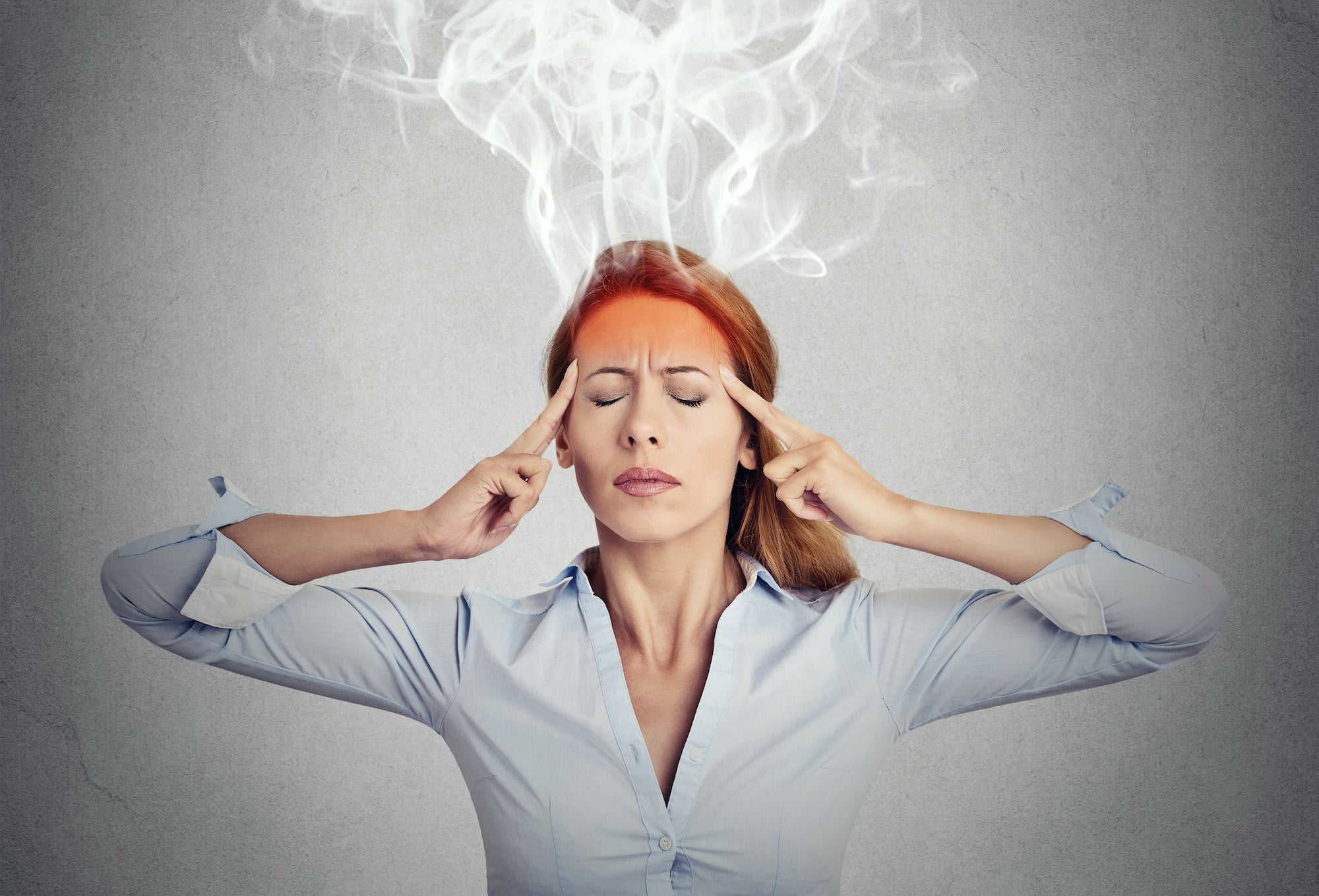 Woman with Menopause brain fog