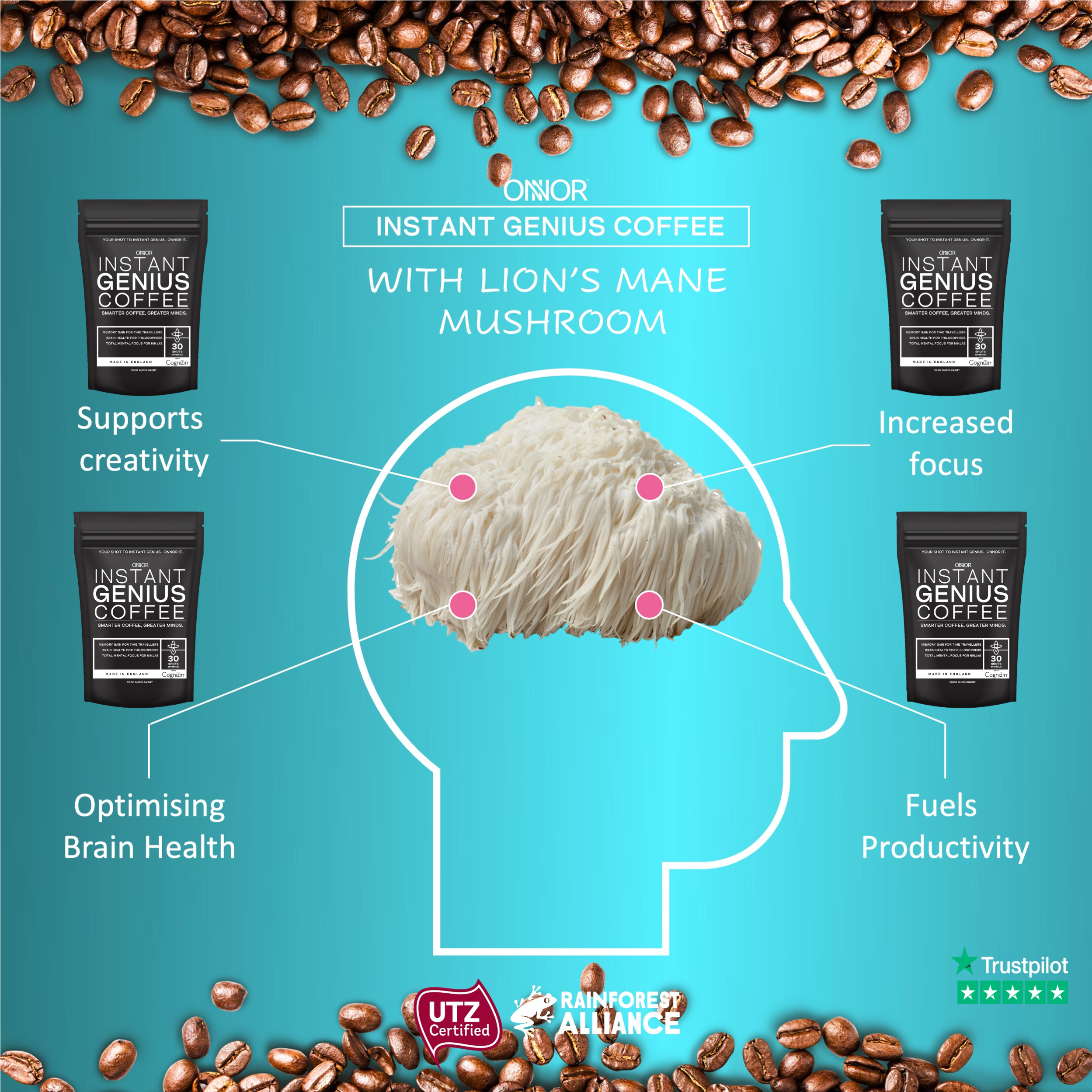 Instant Genius Coffee with Cognizin®